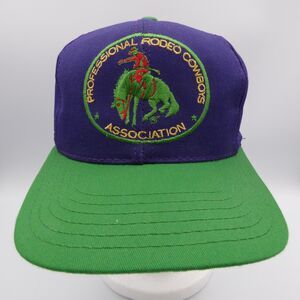 Vintage Professional Rodeo Cowboys Association Adult Snapback Cap Hat Purple